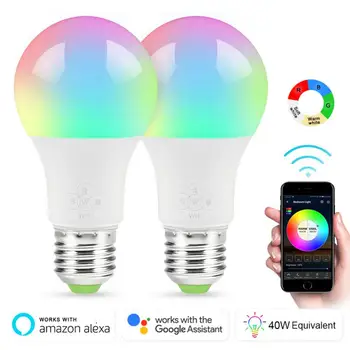 

E27 Smart Light Bulb Color Changing Magic Bulb 220V 110V RGB W Remote Smart Light Lamp Dimmable Memory and IR Remote Control New
