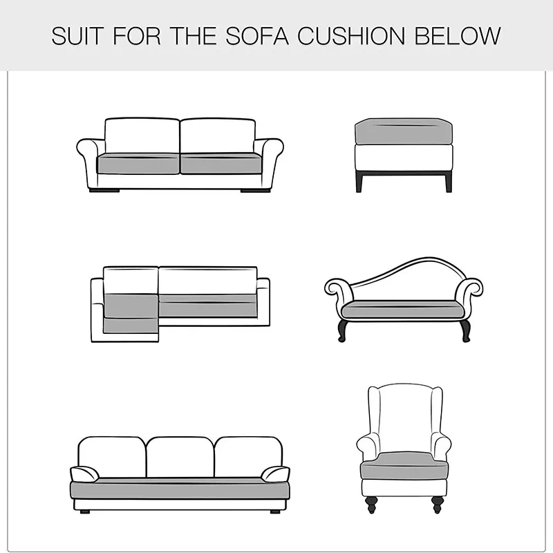 Velvet sofa seat cover cushion cover thick Jacquard solid soft stretch sofa slipcovers funiture protector 6