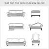 Velvet sofa seat cover cushion cover thick Jacquard solid soft stretch sofa slipcovers funiture protector 6