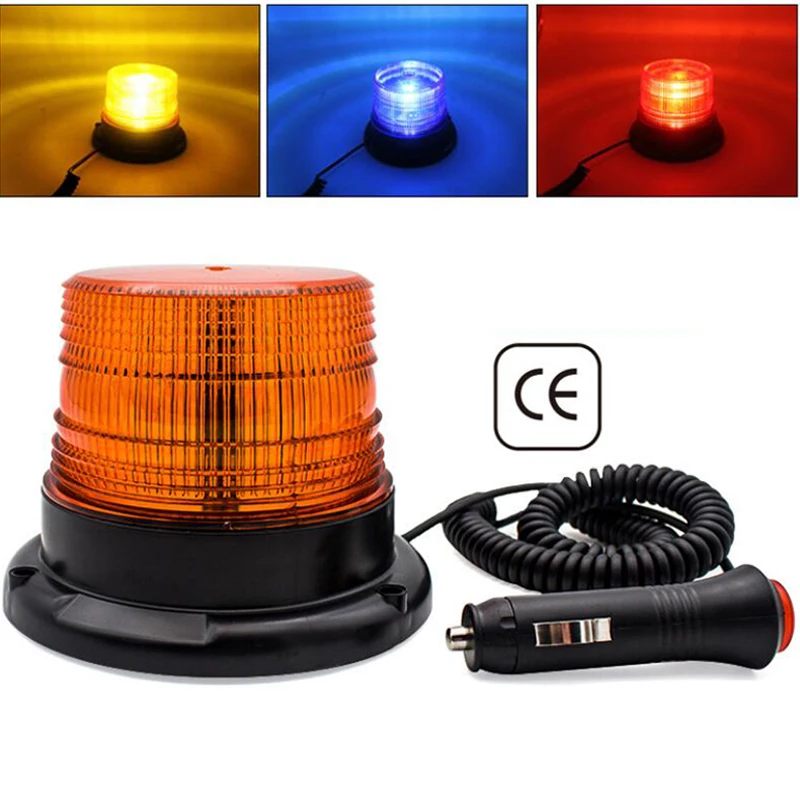 DC 12V-80V Strobe Car LED Flashing Warning Lamp Safety Lights Emergency Flash Indication Round Ceiling Box LJD001 | Безопасность и