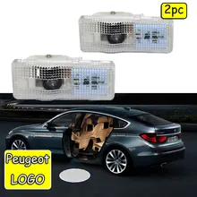 2x дверь логотипа автомобиля светильник светодиодный проектор для peugeot 407 2004-2010 Ghost Shadow Добро пожаловать светильник
