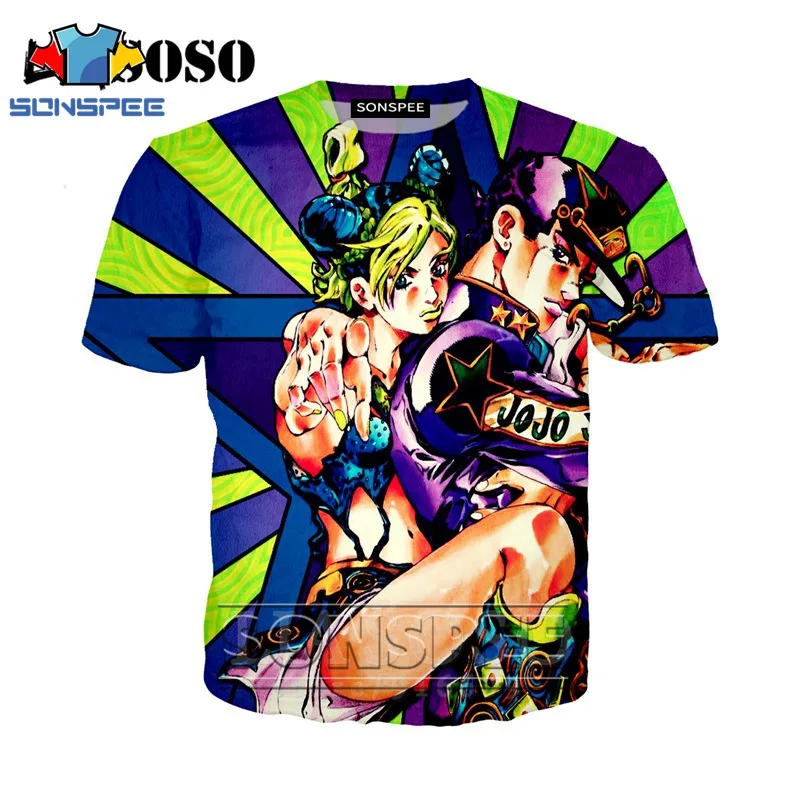 Аниме 3d печать футболка joJo для мужчин женщин homme необычный Adventur модная футболка футболки с забавным принтом Забавные Рубашки homme футболка A04