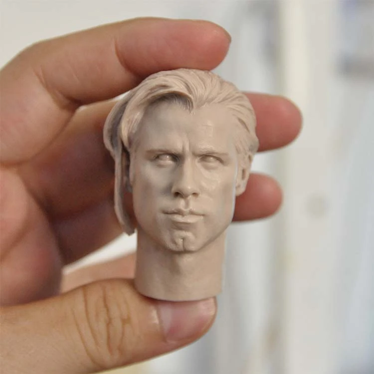 

Newest 1/6 Scale John Travolta Unpainted Head Models Sculpt for 12''Body Toys Gifts Collections DIY