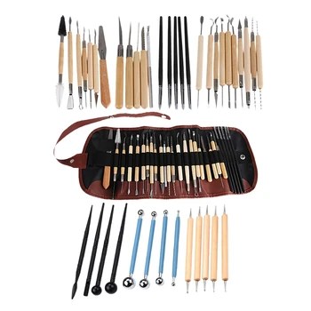 

13 Piece Ball Pen Dotting Tools Clay Pottery Modeling Set & 28Pcs Arts Crafts Clay Sculpting Tools