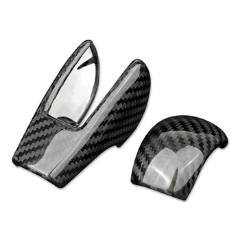 

2PCS Car Real Carbon Fiber Gear Shift Head Knob Cover Trim Sticker Inner Accessories for Subaru Forester 2013-2018