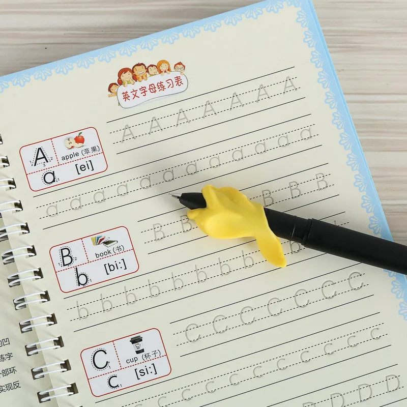 

New 8pcs/set Pinyin / Digital / Stick figure / English/ Regular Script Calligraphy Children Pupils Groove Calligraphy Copybook