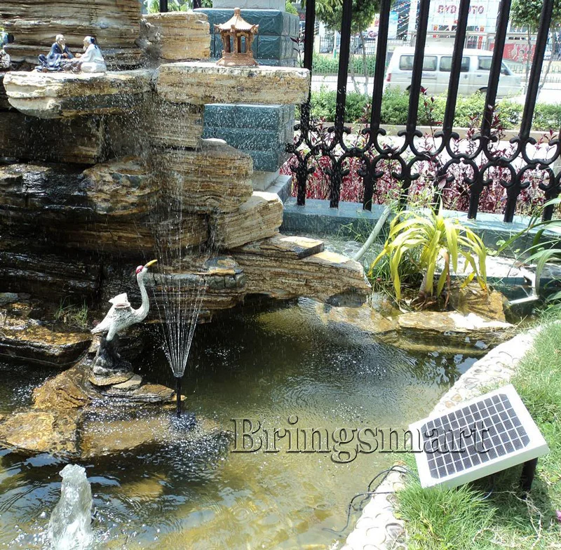 Бесшумная вода DC Pump12V DC солнечный фонтанный насос для пруда пейзаж Мини Погружные водяные насосы с солнечной панелью SR-280-5W