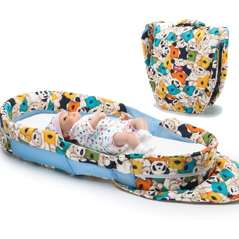 Складная детская кроватка Младенческая дорожная кровать для младенцев Дети многофункциональная сумка для мам - Цвет: see the picture