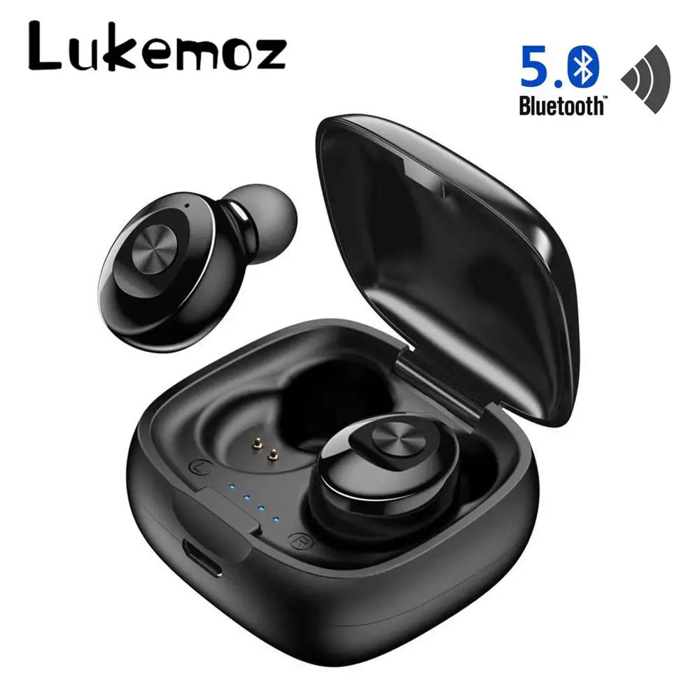 TWS Bluetooth наушники 5 0 настоящие беспроводные с коробкой зарядка гарнитура Спорт