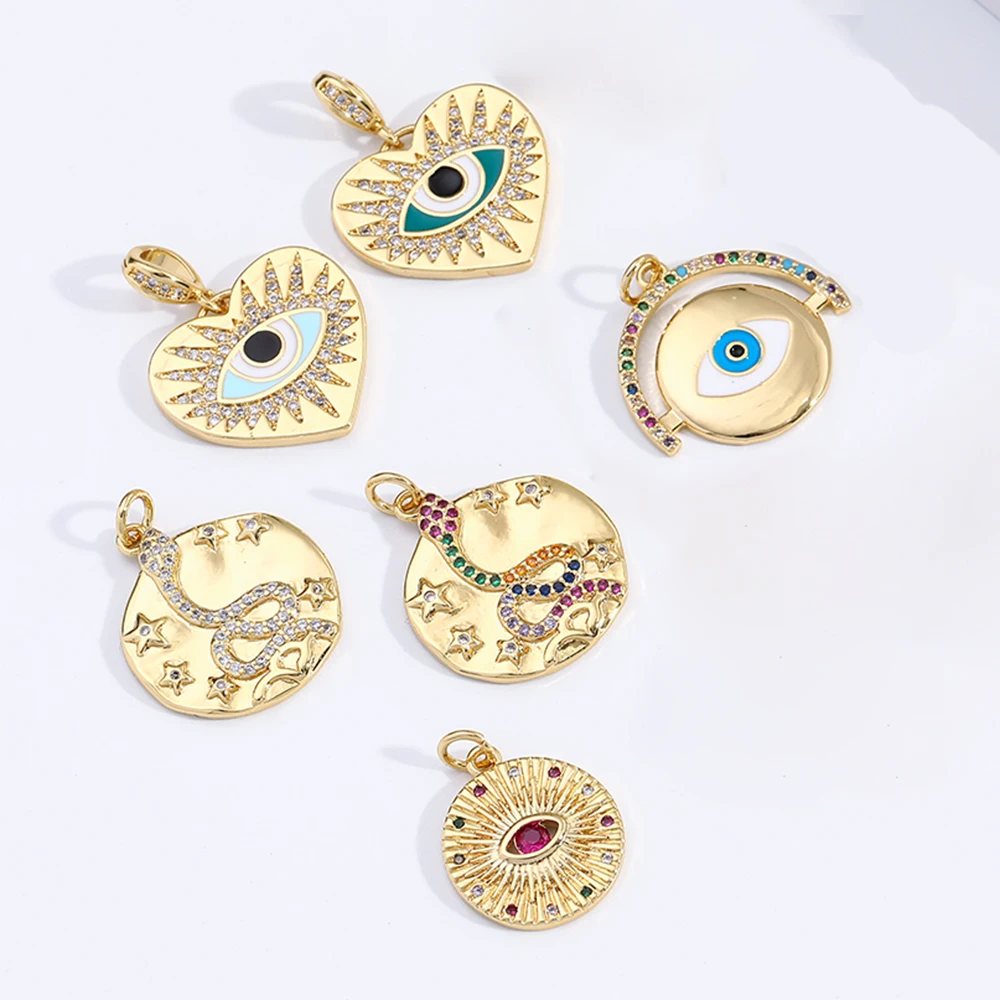 Heart Eye Star Charms For Jewelry Making Supplies Gold Angel Charm Evil  Blue Eye Pendant Design Diy Charms For Earrings Necklace - Charms -  AliExpress
