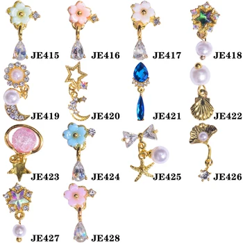 

10pcs/Lot Glass Crystals Nail Art Rhinestones For Nail Charms Gems Stones Decoration Craft Jewelry DIY Diamond Pendant JE415-428