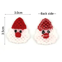 Shop Online for 25 Pieces Woolen Yarn Embroidery Christmas Tree Santa Patches Appliques: Festive Crafts Decoration - Image 2