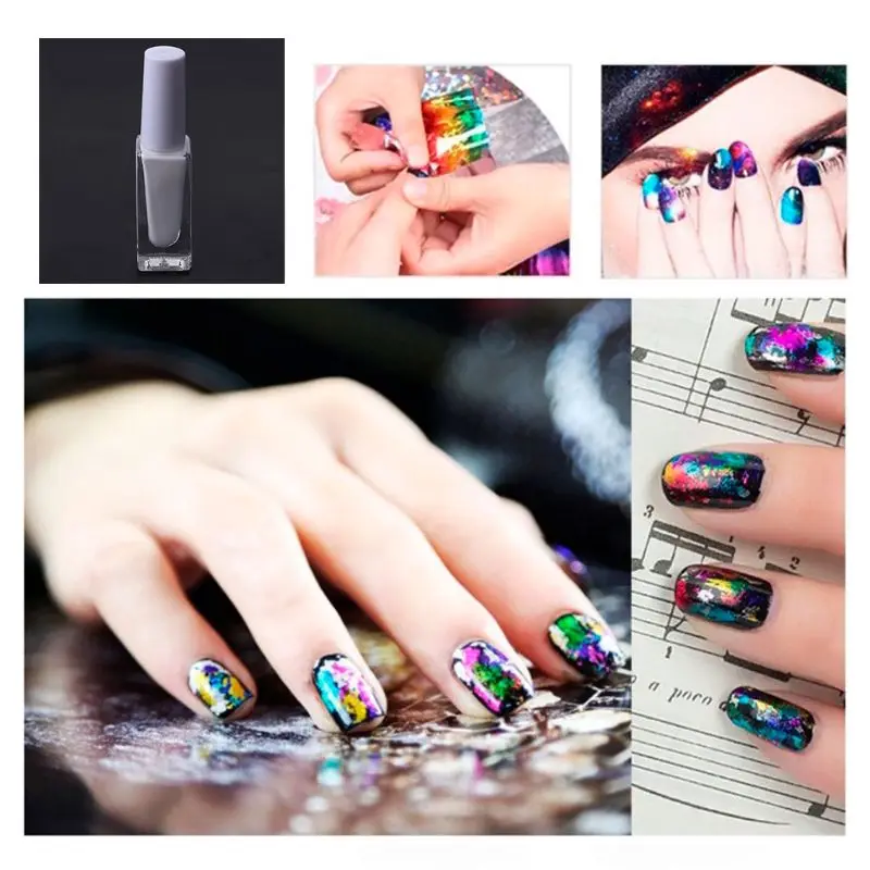 

10ml Nail Art Glue Gel For Adhesive Star Galaxy Foil Transfer Sticker Tips Decor