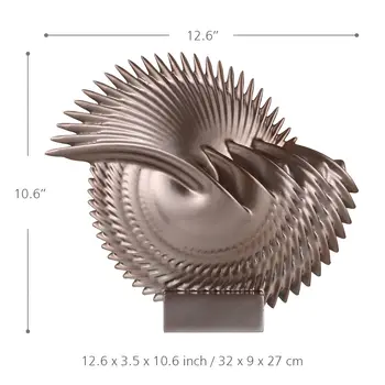 

New Leaves Fiberglass Sculpture Home Decoration Original Design Spine Leaf Artwork For Home Office