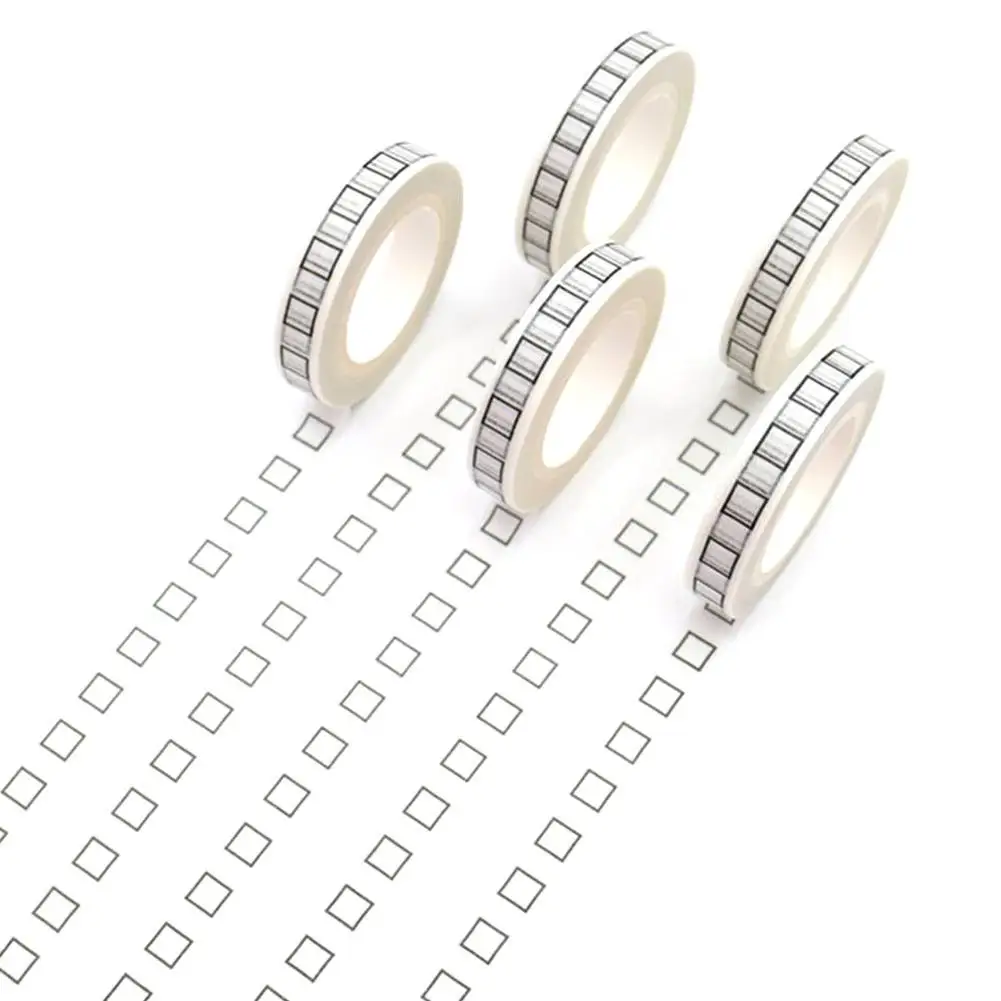 

1 Pc Creative Black Square Washi Tape High Sticky Masking Tape Office Supply Hand Tear Adhesive Paper Tape DIY Book Diary