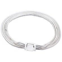 Новинка, 925 пробы, серебряный браслет, рефлексионы, мульти, змейка, цепочка, браслет, подходит для женщин, бусина, шарм, сделай сам, европейская бижутерия