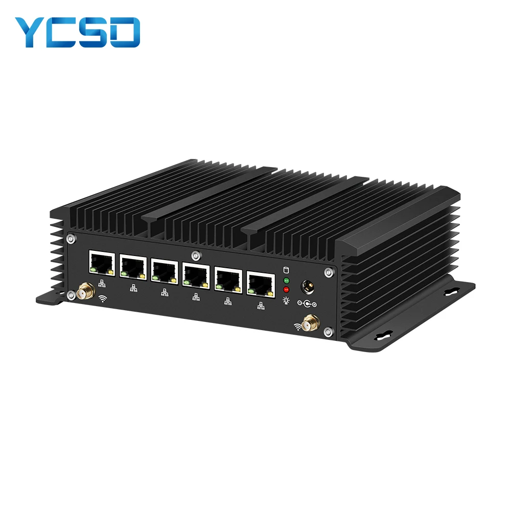 Мини-ПК Intel Celeron J1900 2955U 3865U 6 LAN 211at Gigabit Ethernet HDMI 2 * RS232 брандмауэр-роутер PFsense Aes-Ni