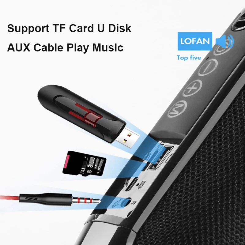 YABA Bluetooth Speakers tws Subwoofer Portable Speakers IPX5 Waterproof Outdoor-Sports Bluetooth 5.0 Speakers Music Play Column YABA Bluetooth Speakers tws Subwoofer Portable Speakers IPX5 Waterproof Outdoor-Sports Bluetooth 5.0 Speakers Music Play Column
