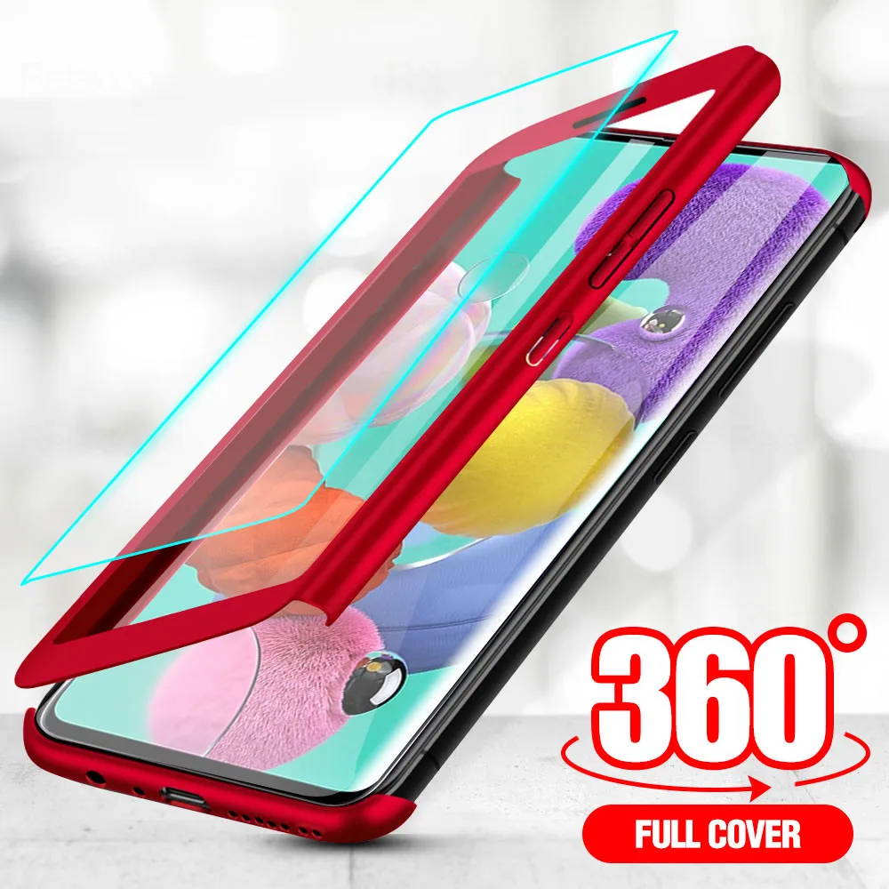 360 full phone case for Samsung Galaxy A71 A51 A41 A31 A21S protect film solid back Edge cover A 21S 31 41 covers | Мобильные