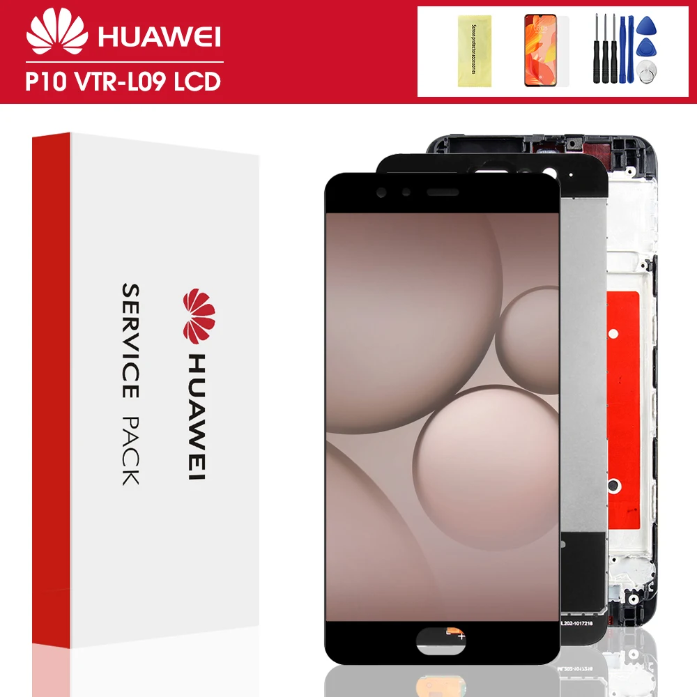 Оригинальный 5 1 ''для Huawei P10 дисплей с корпусом запасные части для ЖК сенсорным