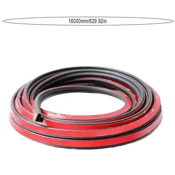 

16m Car Door Rubber Seal Strip L-type Double Layer Sealing Adhesive Stickers Noise Insulation Weatherstrip
