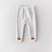 3068 зима плюс плюшевые детские милые облегающие носки с принтом флисовая подкладка Чистый хлопок Pp Колготки Леггинсы для девочек