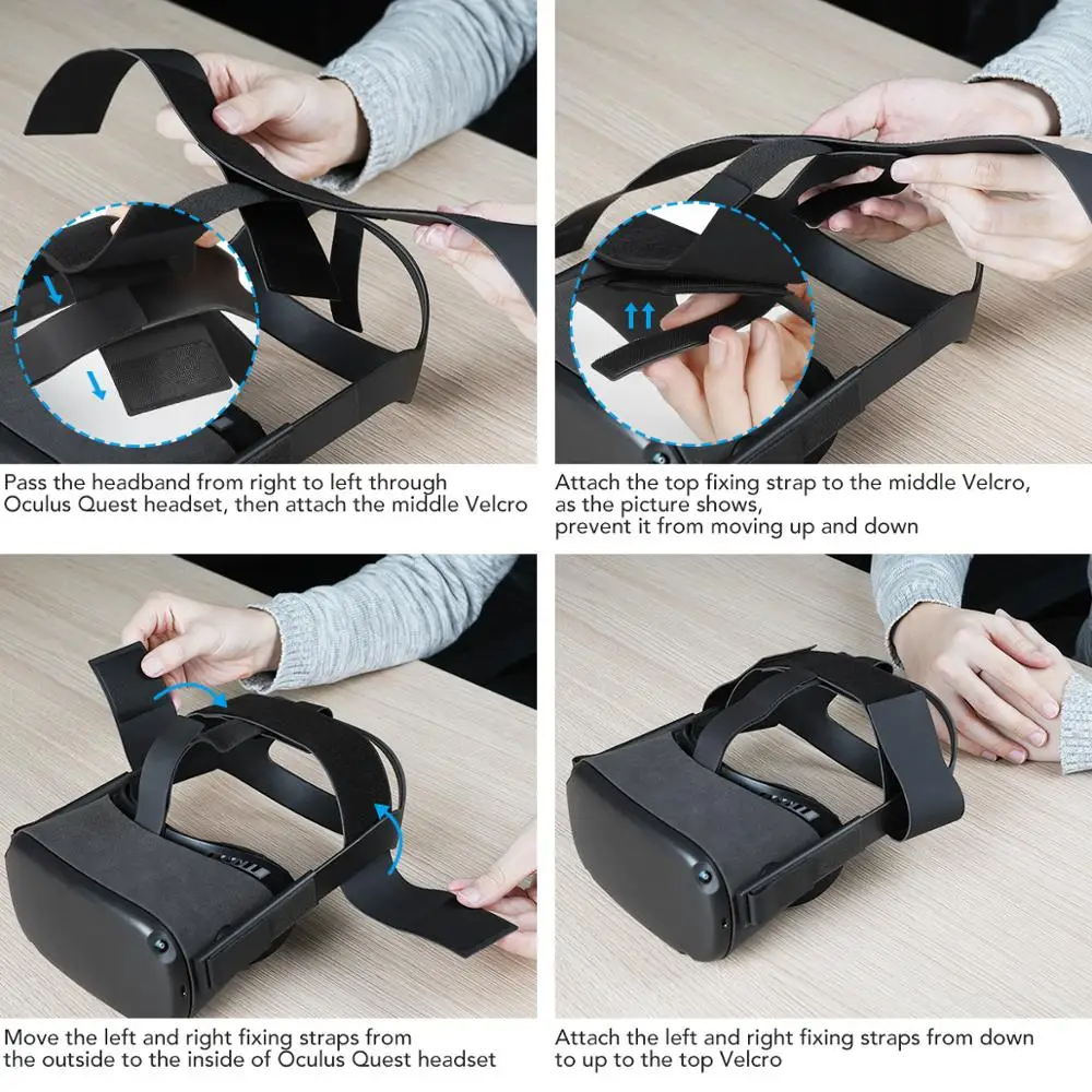 Повязка на голову KIWI design для Oculus Quest 2 удобная искусственная кожа и снижение