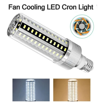 

High Power LED E27 Corn Bulb 220V LED Lamp 110V LEDs Lampara 25W 35W 50W 54W Aluminum Fan Cooling No Flicker Lighting SMD5730
