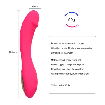 SOPHKO 12 Modes Dildo Vibrator For Women Soft Female Vagina Clitoris Stimulator Massager Masturbator Sex Toys For Couple Adults