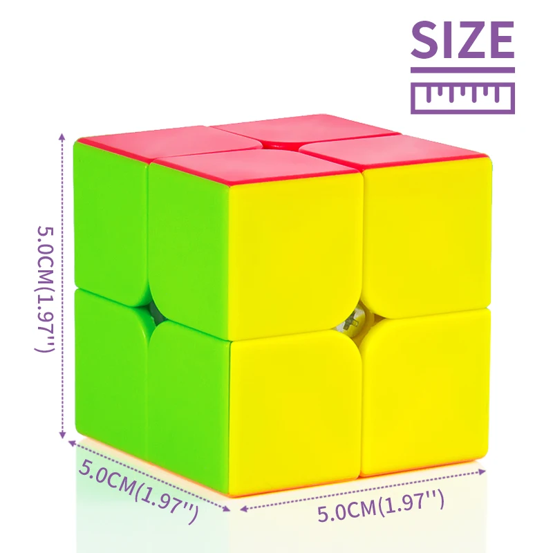 Профессиональный 2x2x2 Магический кубик Радуга соревнования скорость Нео твист классический Развивающий Пазл Cubo Magico игрушки для детей