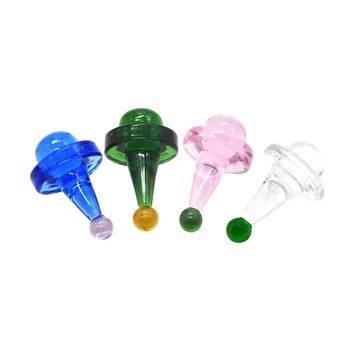 

Colored high borosilicate Carb Cap Dabber wax oil tool 1.26 inch handle oil wax concave tool smoking pipe pipe Accessories