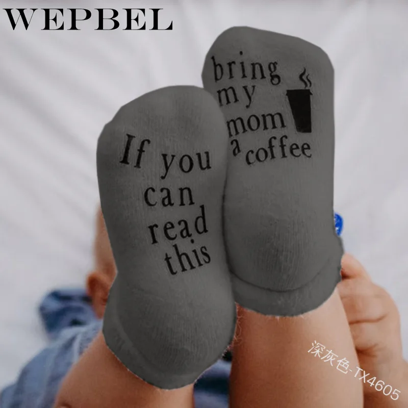 WEPBEL/носки для малышей; носки для младенцев из чесаного хлопка; нескользящие носки для малышей