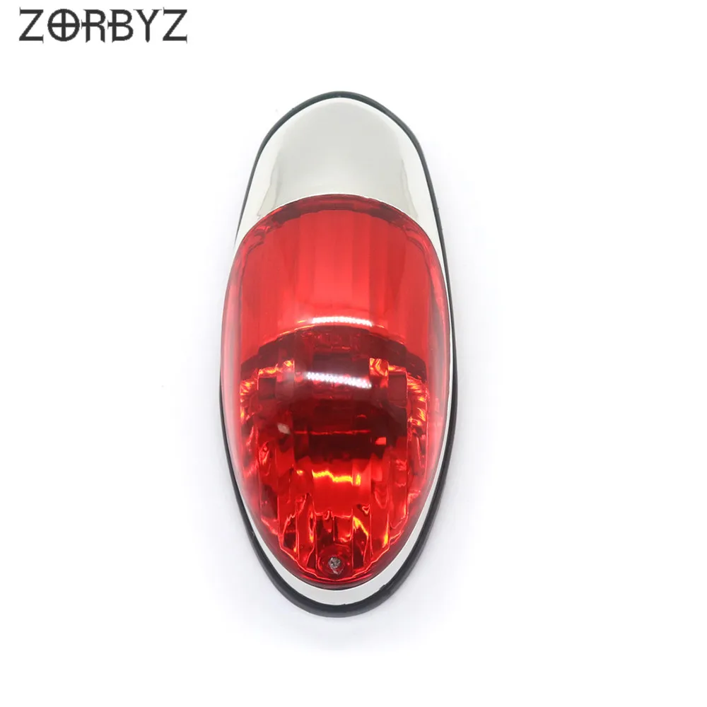 Задний стоп светильник ZORBYZ для мотоцикла хромированный с красными линзами Kawasaki