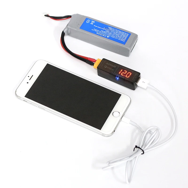 AOKoda LIPO/USB преобразователь питания QC3.0 адаптер быстрой зарядки для смартфонов