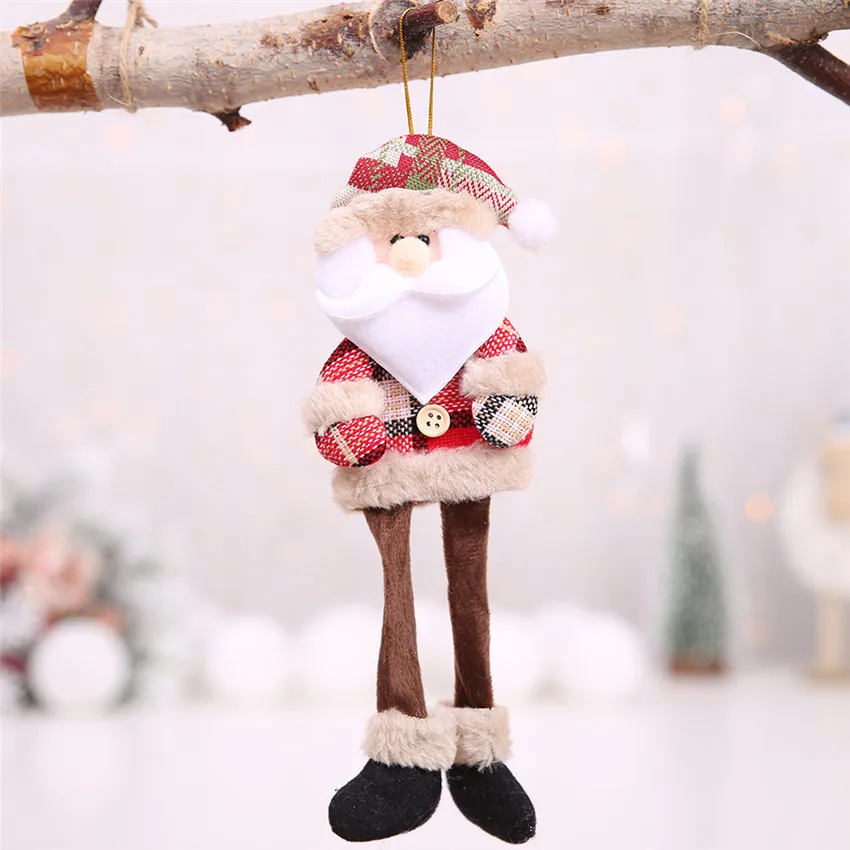 Веселый Рождественский Санта Клаус Снеговик орнамент с оленями Декор праздничные вечерние украшения на елку - Цвет: 01 Santa Claus