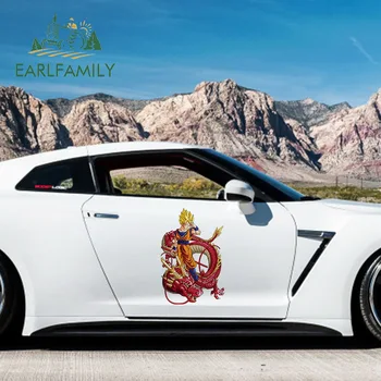 

EARLFAMILY 43cm x 28.8cm for Goku Dragon Dragonball Waterproof Car Stickers Sunscreen Personality Bumper Vinyl Car Door Decal