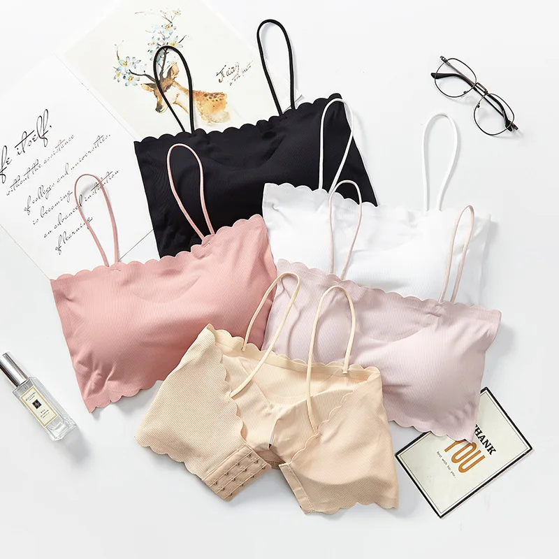 Seamless Bras Tube Top For Women Bandeau Top Sexy Lingerie Bralette Female Wire Free Brassiere Thin Underwear Push Up Bra