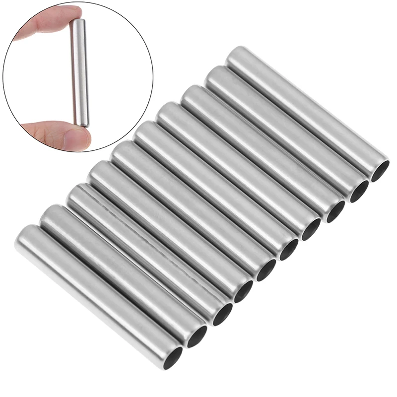 10Pcs/Set Stainless Steel Tubes Tattoo Back Stem Tube For Machine Gun Grip Screw Professional Cartridge Tube Tattoo Supplies