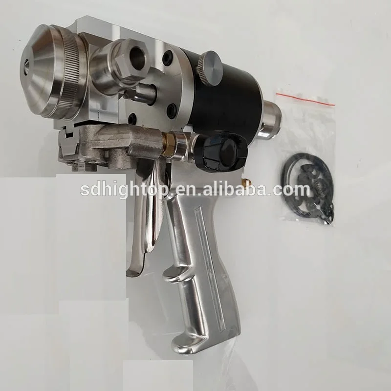 double head dual nozzle spray gun for nano chrome spray A B paint silver nano chrome