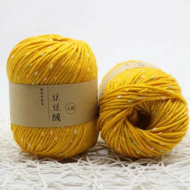 Protein Fleece Wool Yarn Dot Pettern Wool Yarn Medium Coarse Hand-Knitted Sweater Coat Line Hand Knitting Warm Baby Wool Yarn 22