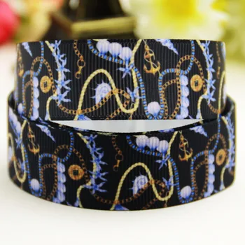 

7/8'' 22mm,1" 25mm,1-1/2" 38mm,3" 75mm Bead Chain Cartoon printed Grosgrain Ribbon party decoration 10 Yards X-02791