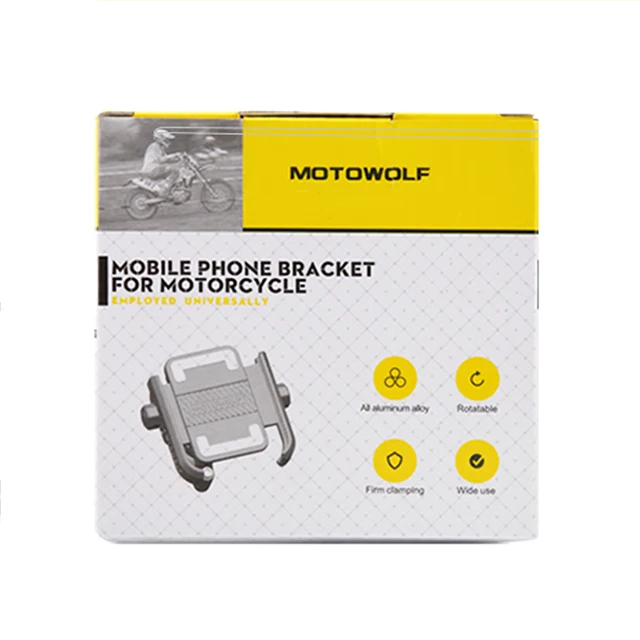MOTOWOLF אופנוע טלפון סלולרי מחזיק מטען תמיכה טלפון Quad נעילת Stand עבור הונדה סוזוקי ימאהה קוואסאקי BMW KTM דוקאטי-2