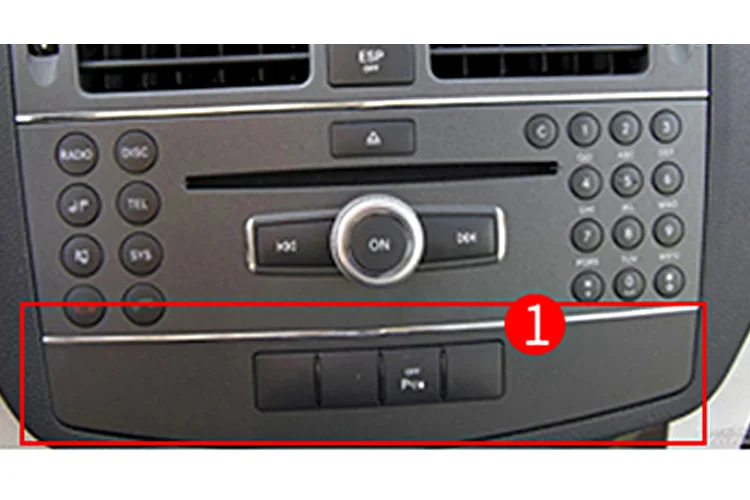 2pcs Rear Carbon Fiber Central Control Multi-Functional Panel Frame Trim for Mercedes Benz C Class W204 2007-2010 Car Accessorie