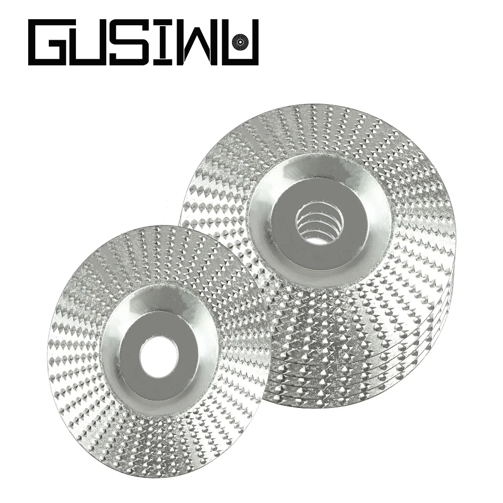GUSIWU-disco abrasivo de carpintería, herramienta de tallado de madera, lijado, carburo de tungsteno, forma de arco plano, 100mm, 1 ud.
