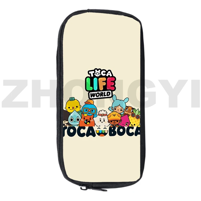 Toca boca vida mundo jogo lápis caso anime caixa de maquiagem material  escolar papelaria armazenamento 3d impressão bolsa saco cosméticos casos -  AliExpress