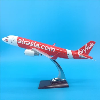 

37cm Malaysia AirAsia Airlines A320 Airplane Model Diecast Air Asia Airbus Airways A320 Aircraft Scale Models Gift Decoration