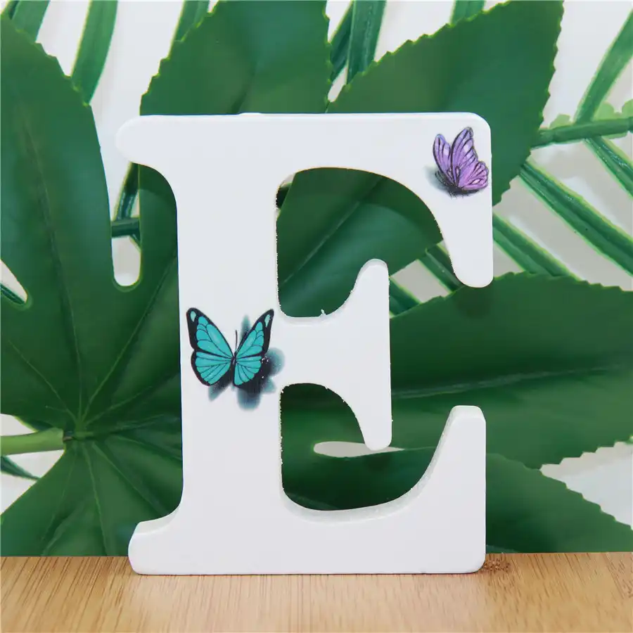 1pc 10cm Wooden Letters Alphabet Name Design Art Crafts Standing Diy Word Butterfly Letter Party Wedding Home Decor 3 94 Inches Decorative Letters Numbers Aliexpress