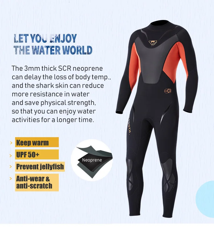 Fullbody Men 3mm Neoprene Wetsuit Surfing Swimming Diving Suit Super Stretch Triathlon Swimwear Sport Scuba Swimsuits Surfing