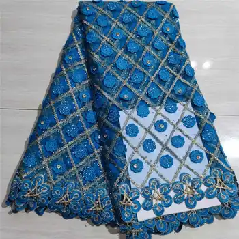 

2020Latest High quality Luxury African French net Lace tulle with bigger stones FabricFor wedding Long Dresses Winn856c