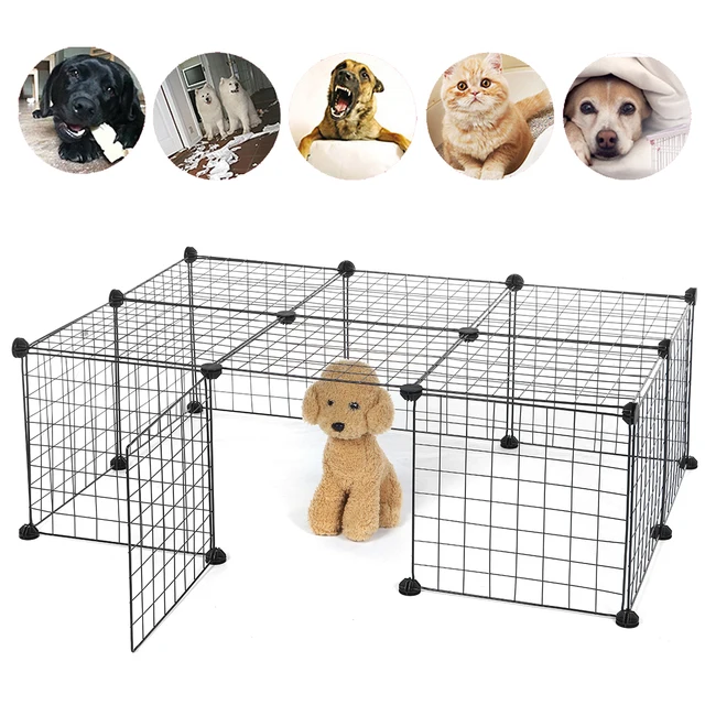 puppy playpen with hanging toys
